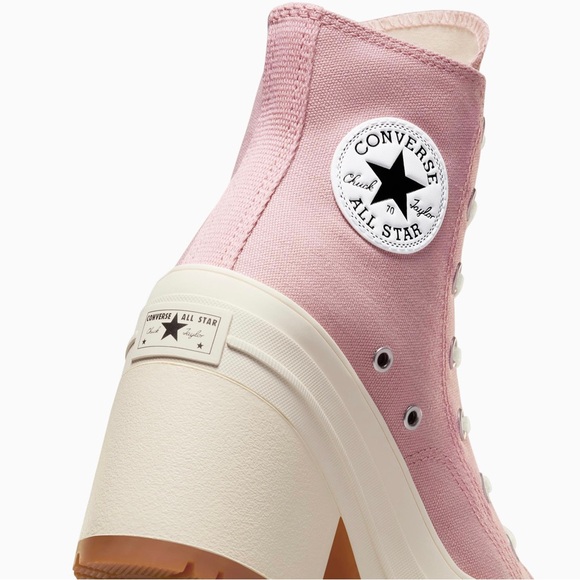 Converse Chuck 70 De Luxe Heel Pink Static Egret Cream Platform High size 7 NEW - Picture 7 of 8